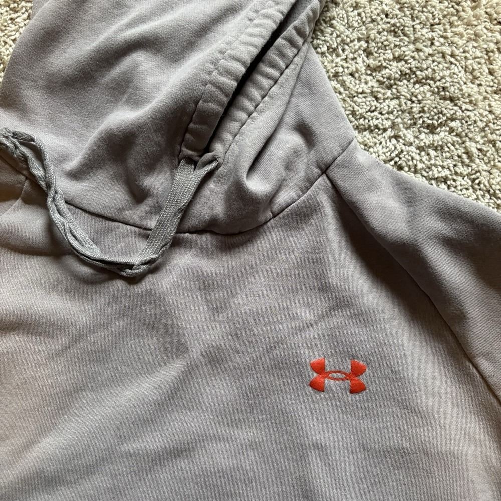 Under Armour Logo Sweatshirt Gray Men's XL Double Sided - Picture 4 of 6